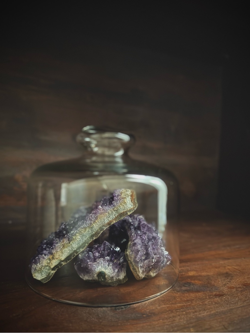 Raw Amethyst Crystal Slab | Natural Purple Quartz Specimen 5” Decor Stone